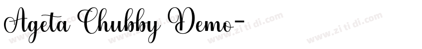 Ageta Chubby Demo字体转换